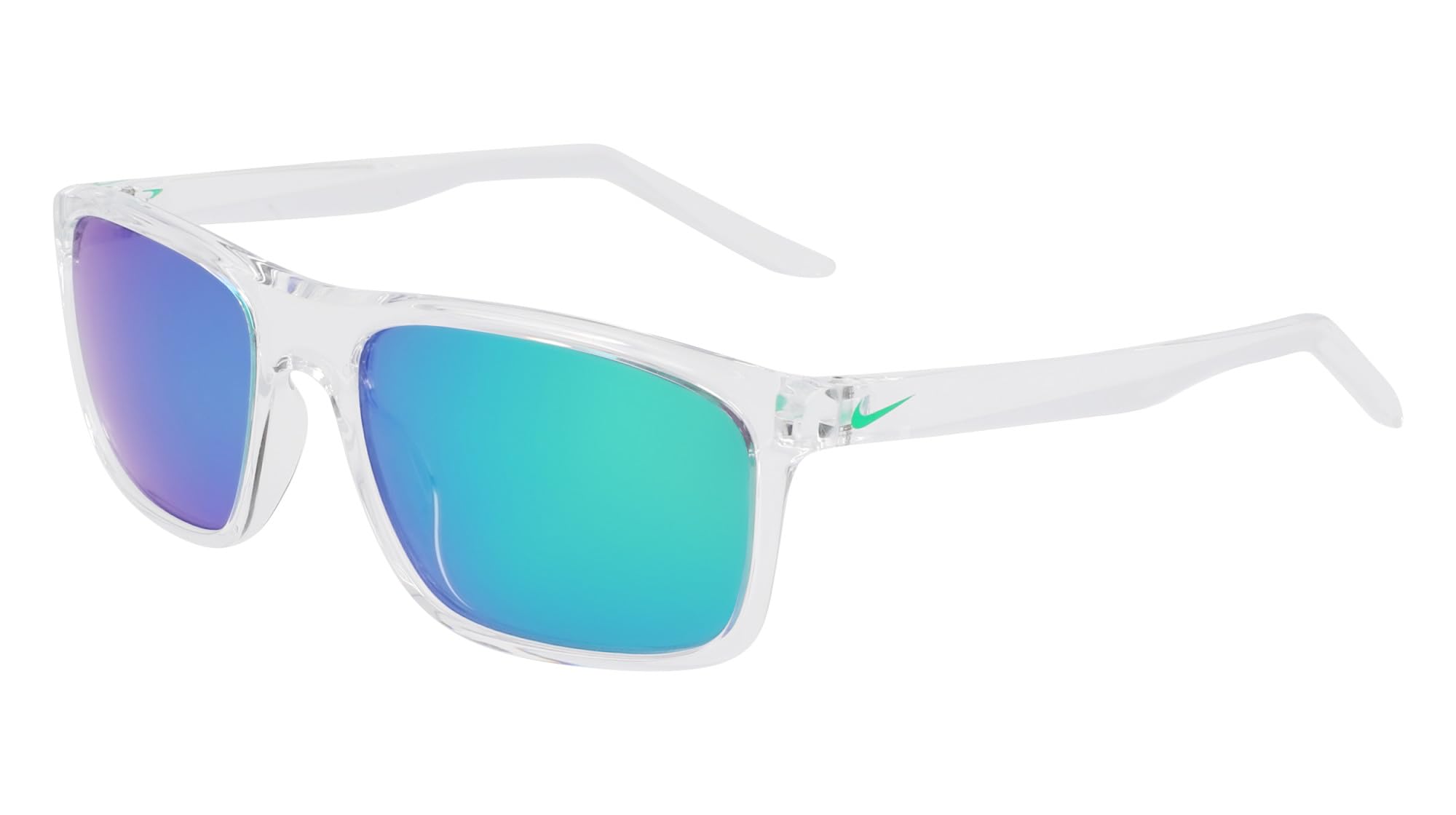 NIKE Occhiali da sole FIRE L P N IU4690X - Schermo performance, Lente 58 mm, CLEAR/POLAR GREEN MIRROR /