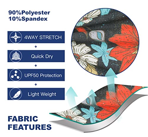 SURF CUZ Men's Board Short Beach Short 4-Way Stretch Swim Short4