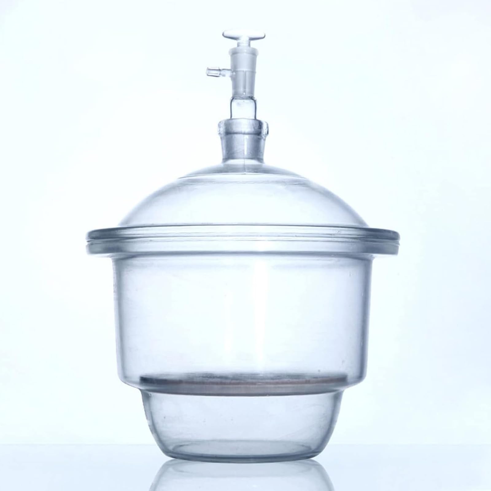 Szklany eksykator próżniowy, szklana suszarka próżniowa z płytą porcelanową, pogrubione ścianki/wysoka przezroczystość, do badań laboratoryjnych, odpowiedni dla przemysłu farmaceutycznego
