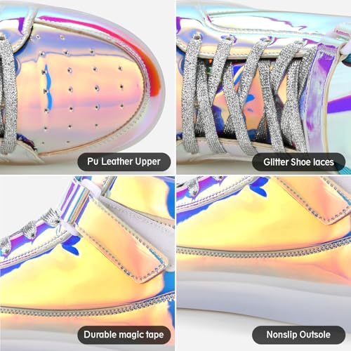 Image of Light Up Shoes Men Women LED Shoes USB Charging Adult High Top LED Sneakers Glow in The Dark Footwear for Dancing Party Festivals Festivals