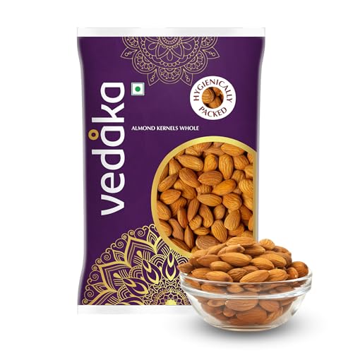 Amazon Brand - Vedaka California Almonds | 1 Kg | 100% Natural Badam Giri | Rich In Protein & Dietary Fiber | Crunchy Texture & Delicious Nutty Flavour | No Added Preservatives Or Artificial Flavors