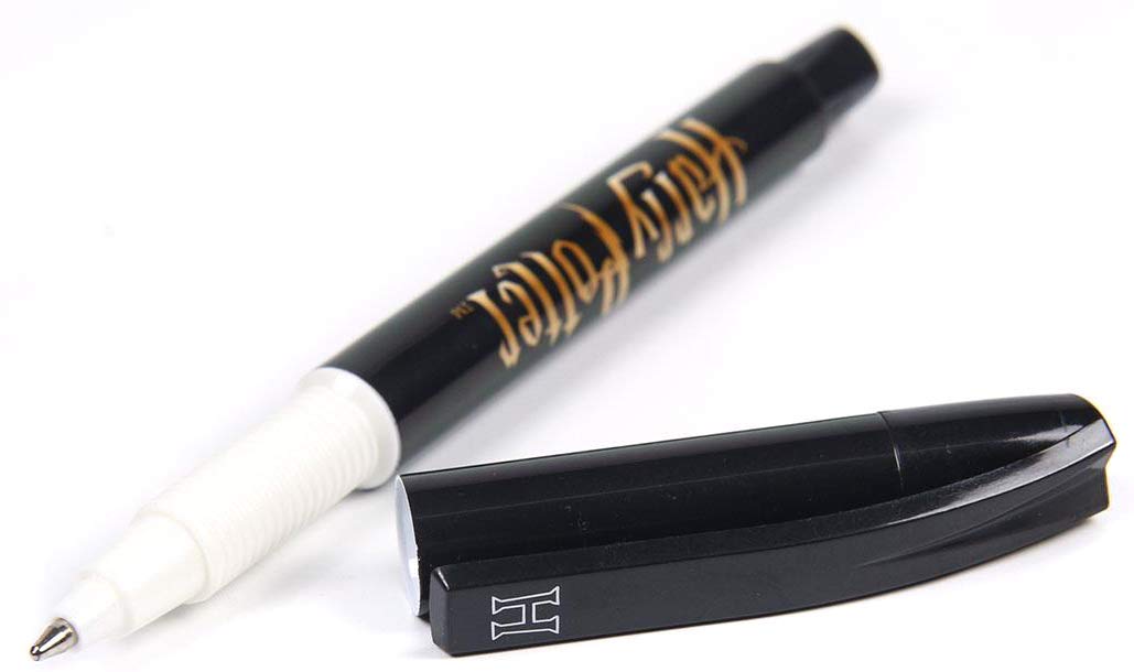 Set Stylos Harry Potter Officiel - 3 Baguettes (Harry, Hermione, Dumbledore) - Encre Noire - Cadeau Fan