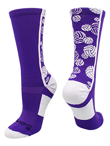 MadSportsStuff Crazy Volleyball Logo Crew Socks (multiple colors)