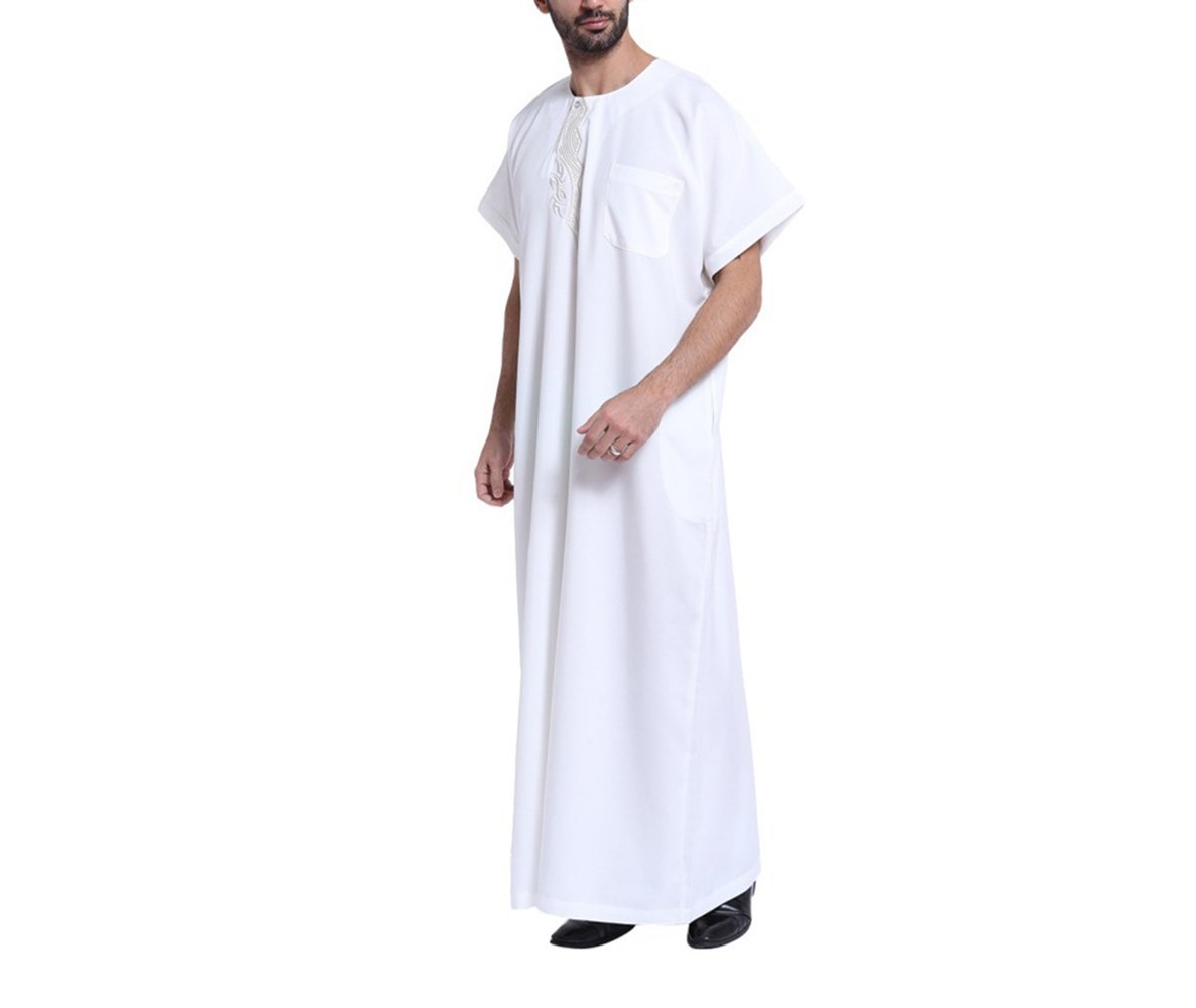 QianliniuincLarge Size Muslim Islamic Arab Middle Eastern Men's Short Sleeve XXXL