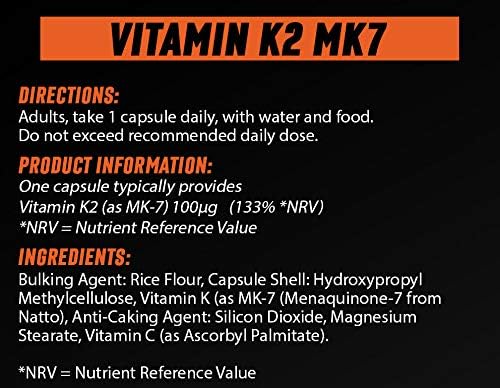 Vitamin K2 MK7 100mcg 120 Capsules, 1 count (Pack of 120) - Image 4