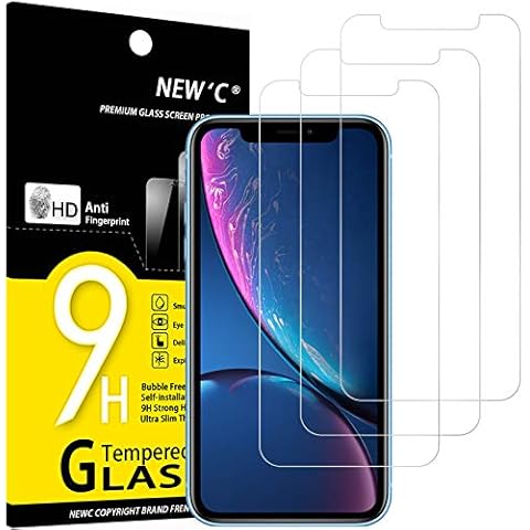 NEW'C Tempered Glass Screen Protector for iPhone 11 and XR Cover