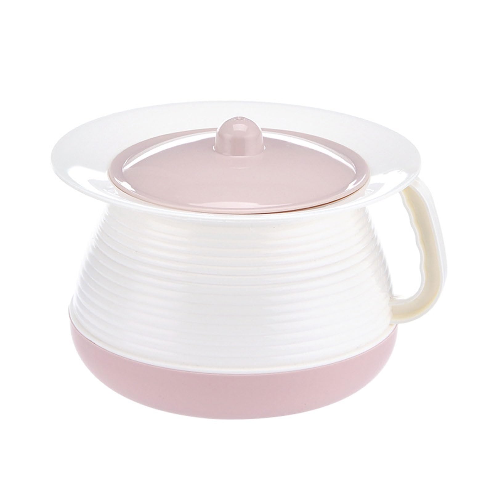 Shfohgkj Unisex Roze Chamber Pot,Urine Bucket, With Lid, Spittoon Portable Bedpan Bedside Pee With Handle For Household Elderly Adults(Roze)