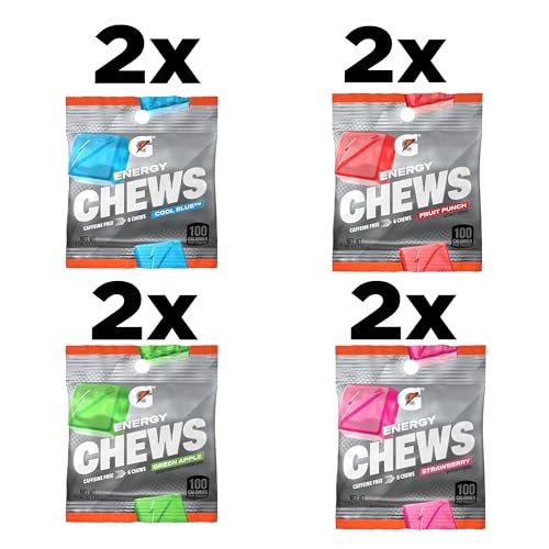 Gatorade Energy Chews, 4 Flavor Variety Pack, 1.06 oz Pouches, (8 Pack) - image 2