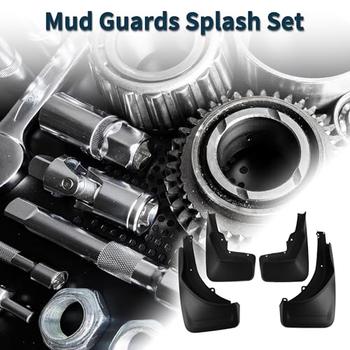 Image of Mud Flaps Splash Guards for Mercedes Benz GLE (WIth Pedal) 2020-2023 High Configuration W /Mount Accessories Mud Guards Front and Rear 1 Set