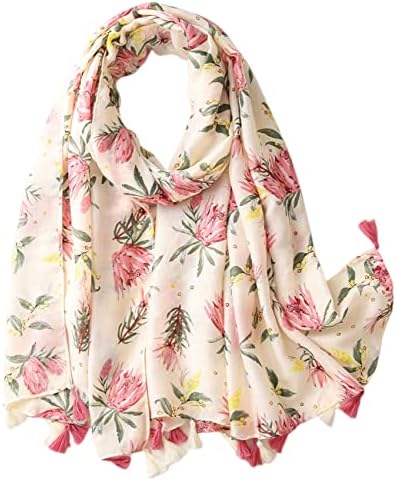 FAIRYGATE Fashion Scarfs for Women Ladies Butterfly Print Long Floral Neck Scarves Shawl Wrap Stole for Her Gifts