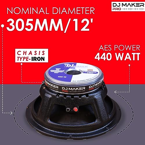 Image of 12 Inch Speaker for Professional DJ System | Magnet Grade - Y35 /185 * 20 | IMPEDANCE - 8Ω OHMS (12 inch 400W E /400)
