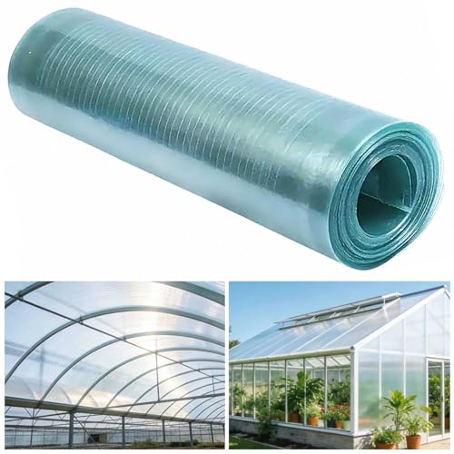 Pannelli Trasparenti in Policarbonato per Tetti, Lastre di Copertura in Plastica Resistenti ai Raggi UV Fibra di Vetro per Illuminazione Naturale in Serra per Giardinaggio,1.5mx1m