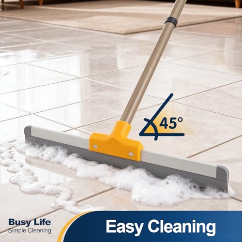 Image of Yocada Rubber Floor Squeegee TPR Blade Scrubber Broom Shower Squeegee