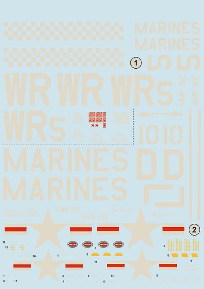 Decal F4U Corsair 1/32 Print Scale 32-034 marquages de précision guerre de Corée