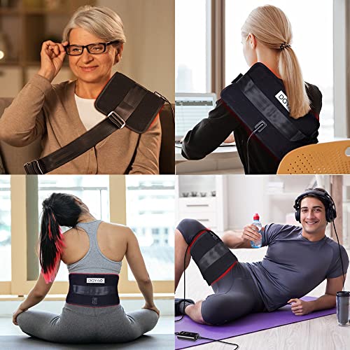 Dgqy Large Red Infrared Light Therapy Belt Device For Body Waist Back Shoulder Pain Relief Wrap Fda Cleared Panels Home Use Pad For Thighs Joints Muscle Relaxation Father's Day Gift (Black) #TOP4