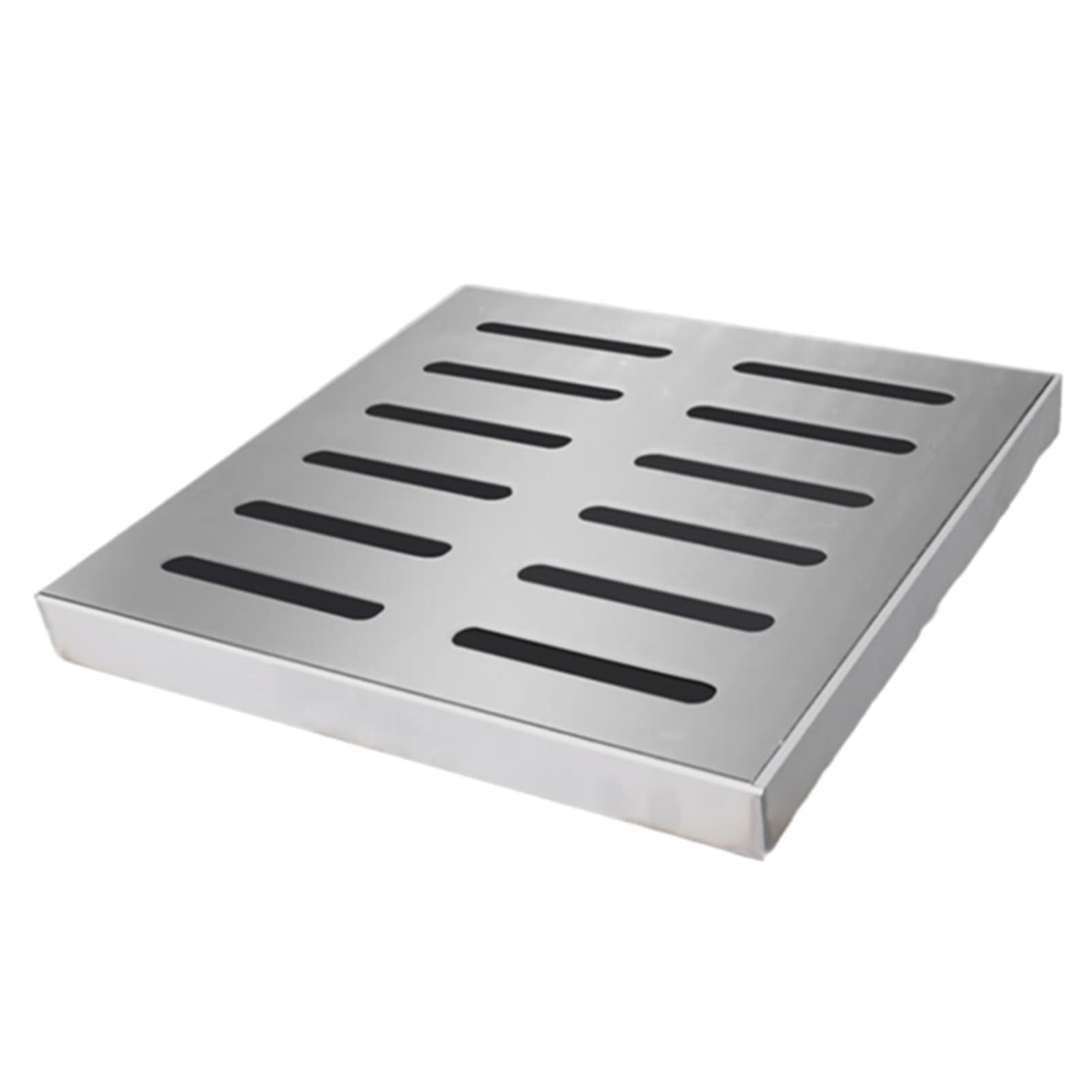 Cubierta de drenaje de ducha de acero inoxidable, rejilla de drenaje de tormenta para lavabo, kit de drenaje de zanja poco profunda para patio al aire libre, interior, dormitorio, patio