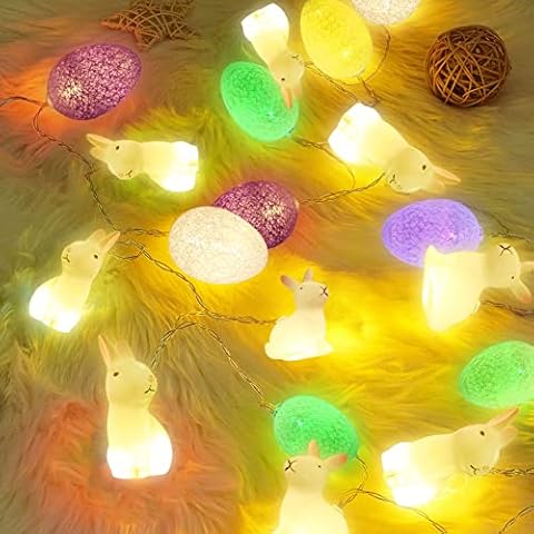 Guirnalda de luces LED de huevo de Pascua HPBaggy Cover