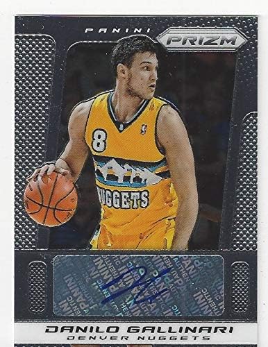 Danilo Gallinari Autographed Collectible Basketball Card - 2013 Panini Prizm Basketball Card #122 (Denver Nuggets) Free Shipping