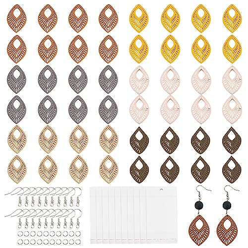 Pendientes de madera para hacer pendientes colgantes con ganchos y fornituras de joyería
