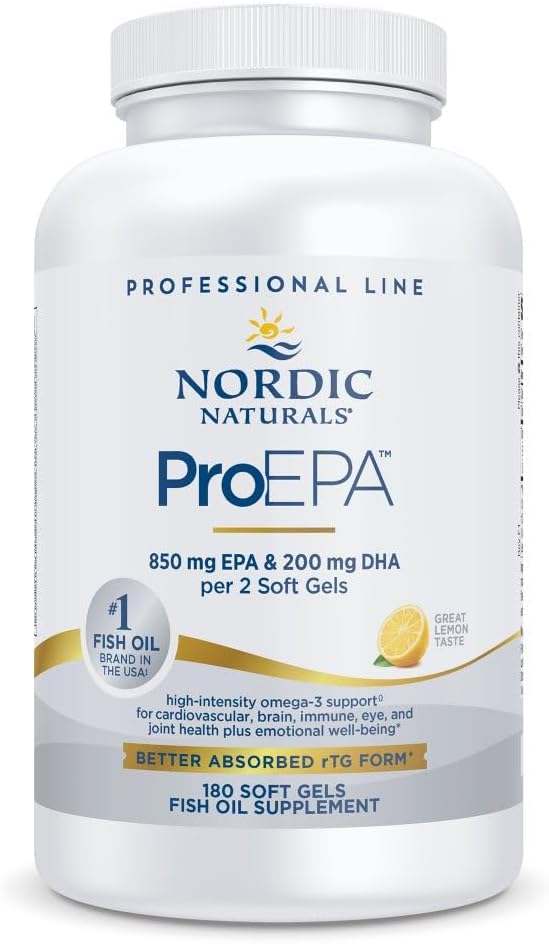 Proepa - Fish Oil, 850 Mg Epa, 200 Mg Dha, Targeted Support For Cardiovascular Health, A Healthy Mood, And Optimal Cellular Function*, Lemon Flavor, 180 Soft Gels