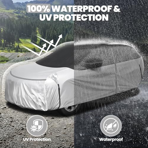 Cartist 100% Waterproof Car Cover Fits for Audi Q5/SQ5 2009-2026 2027, All Weather Car Covers Outdoor for Q5/SQ5 Accessories, UV Rain Snow Protection - Image 5