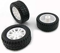 Vista 6 de Ruedas de coche de juguete de 10 Uds., neumático de goma de 0.787 in para accesorios