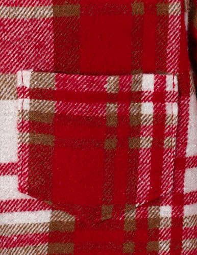 Image of 2Pcs Kids Boys Flannel Plaid Shirt Tops Pants Set Hoodie Sweatsuit for Fall Winter Spring Outfits 4-12 Years