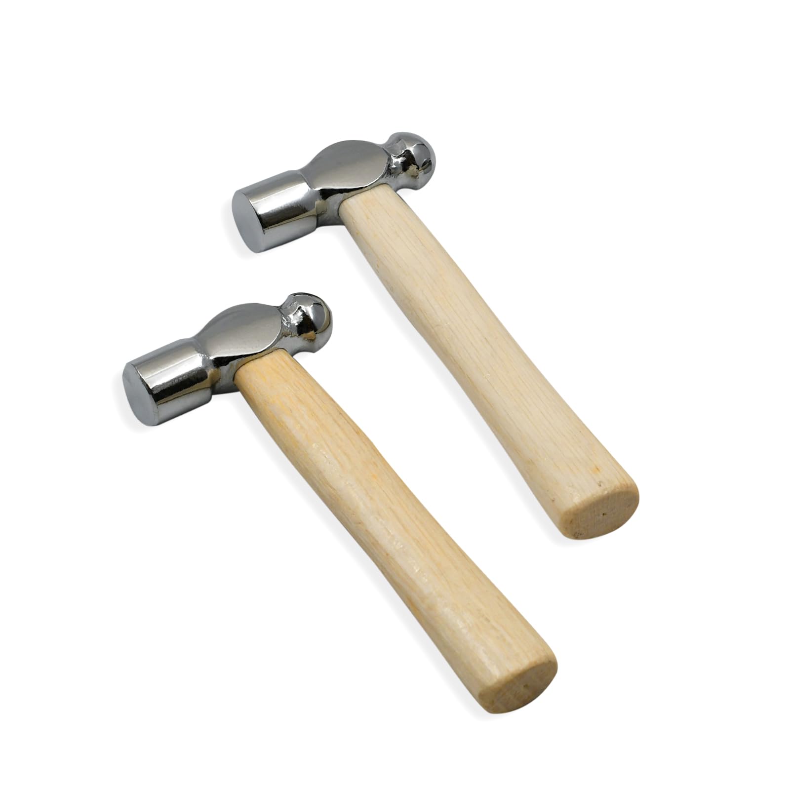 Mini Wooden Handle Round Head Hand Hammer,2 PCS Reinforced Ball Hammers,Round Head Wooden Handle,Escape Tool Hand Hammer for Prying Nails,Woodworking,