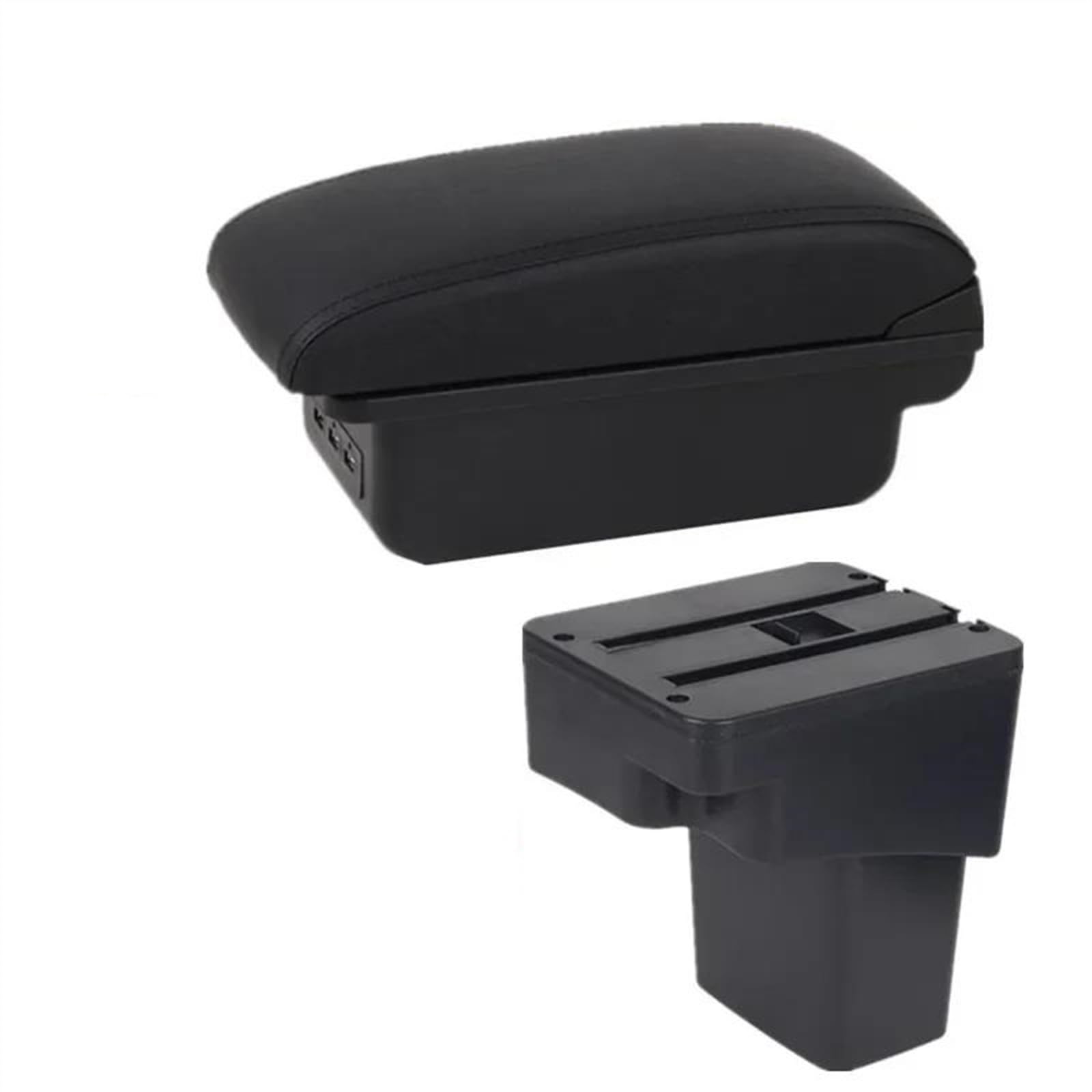 NOHEEU Car Interior Accessories Center Console Storage Box Multifunctional Armrest For ESQ 2010-2019(B1 black line)