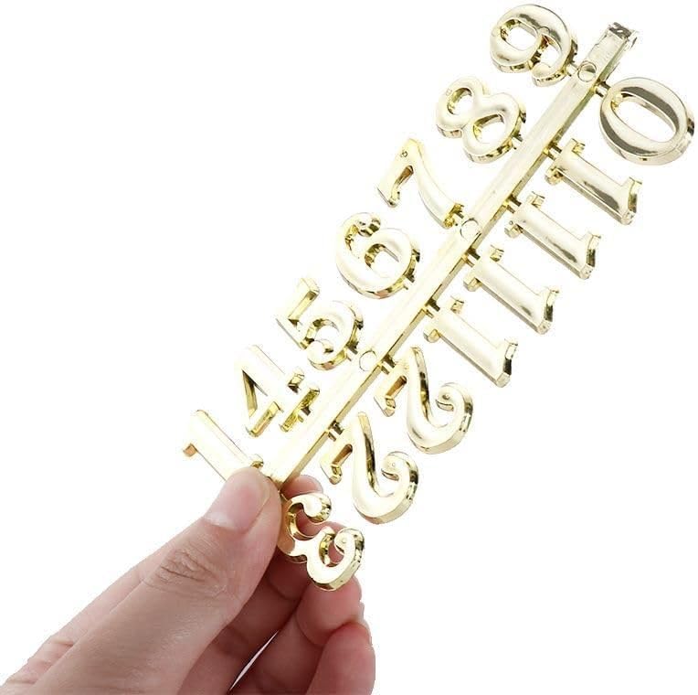 Amazon.co.jp: Junfamilee 1セット ゴールド時計 数字キット 時計