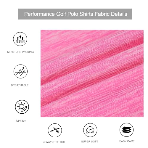 Alex Vando Mens Golf Shirt Moisture Wicking Quick-Dry Short Sleeve Casual Polo Shirts for Men