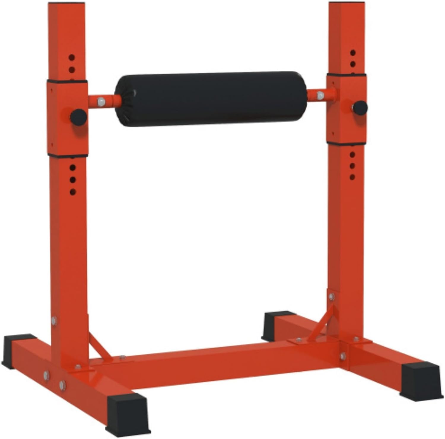 Split Squat Rack, Single-leg Squat Rack, Leg Training Rack, 12-level Adjustable Squat Roller, Suitable for Lower Limb Strength Training, Red