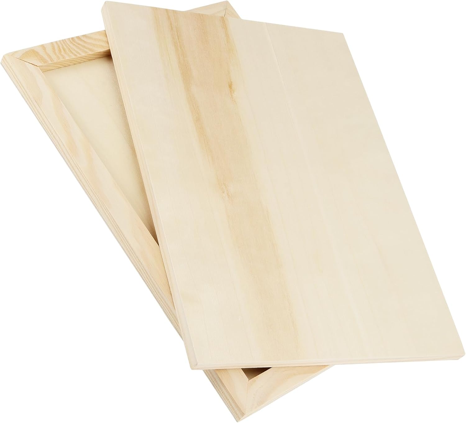 10 Pcs 9 x 12 Inch Wood Panel Canvas Bulk, Unfinished Wood Canvas Panels, Wood Cradle Boards for Painting, Pouring Art, Crafts