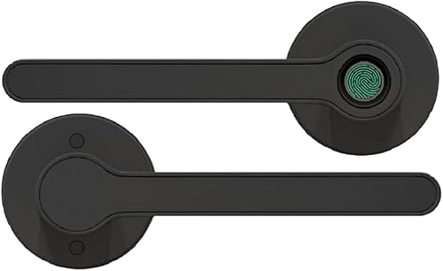 Breeze - Cerradura de puerta de entrada sin llave con manija para el hogar, hotel, oficina, apartamento, dormitorio (negro, rosa)