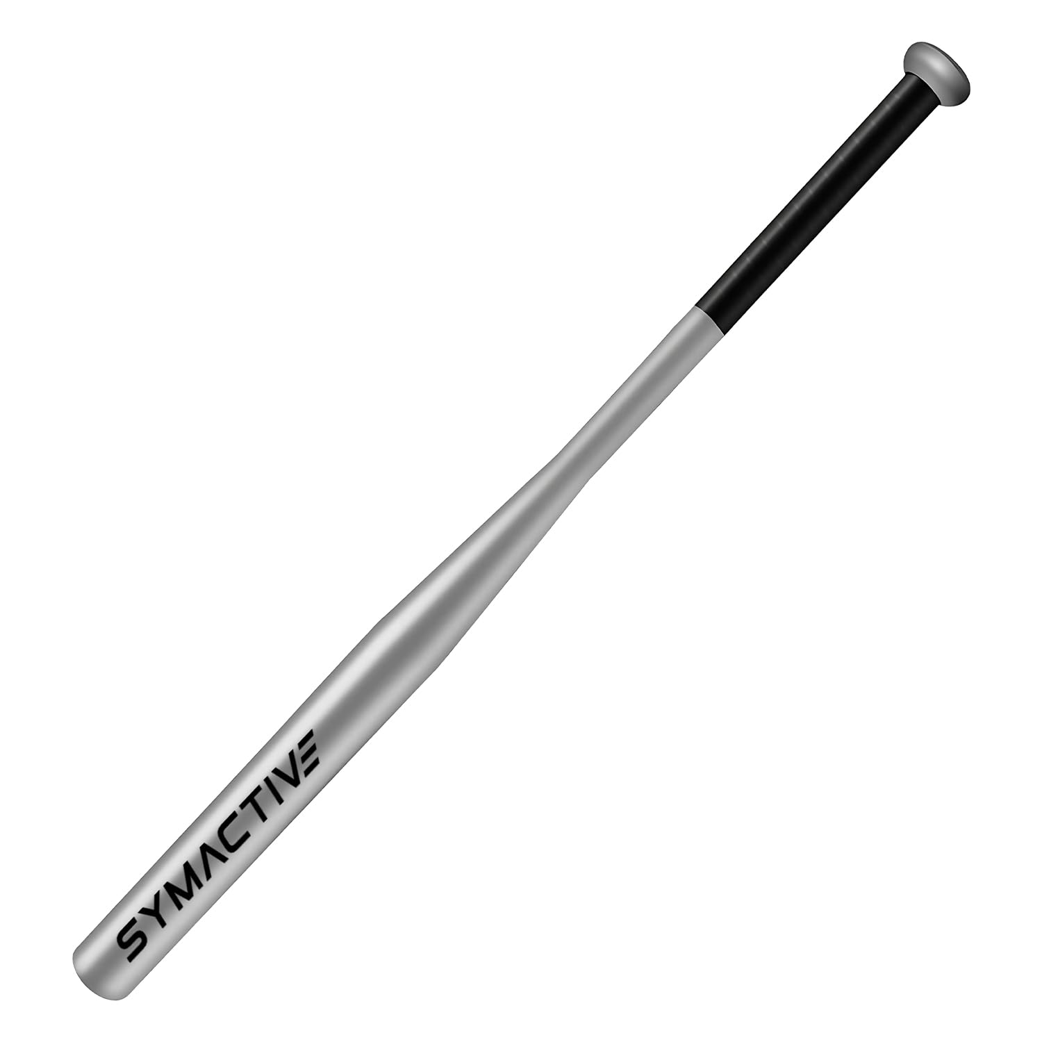Amazon Brand - Symactive 34" Aluminum Professional Baseball Bat | Balanced Design for Powerful Swings | Rubber Grip for Comfort & Stability | for Beginners & Advanced Players | Practice & Competitive Use | Silver-image-1