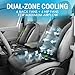 Upgraded 16 Fans Cooling Car Seat Cover Front Seat, Cooling Car Seat Cushion with Massage & Auto Stop/Start, 12V Ventilated Seat Cover for Car SUV Truck, Universal Seat Cooler (BLACK-10 FANS)