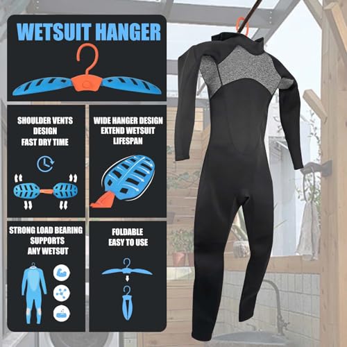 Justoop Foldable Wetsuit Hanger Fast Dry Folding Vented Hanger For Surfing And Scuba Diving Wet Suits High Load-Bearing Surfing Suit Rack,For Snorkeling & Swimming thumb #1
