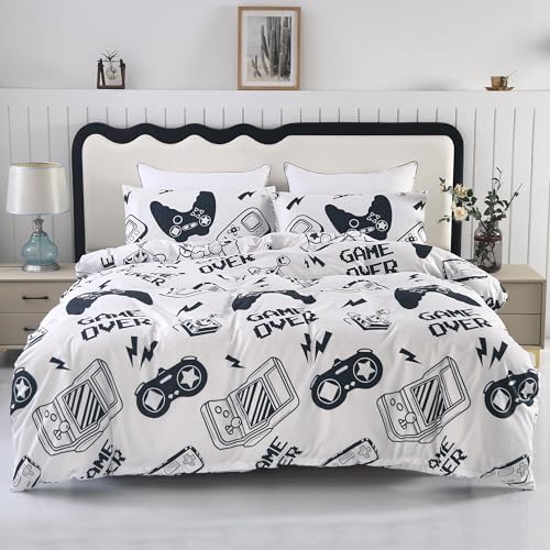SDIII White Gamer Duvet Cover Twin