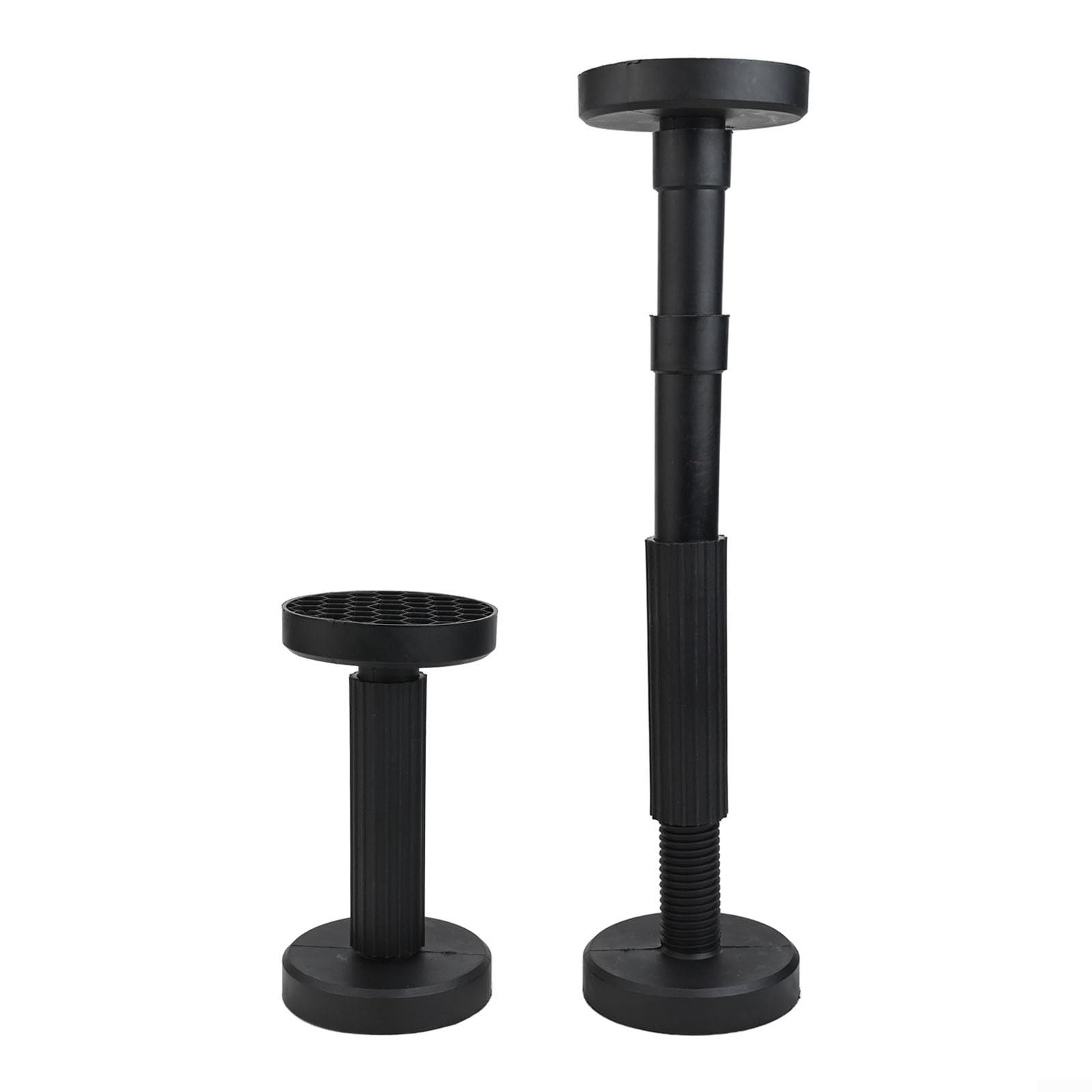 Barre de support télescopique pied de table réglable acier noir 18-45cm