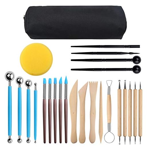 Viesap Herramientas Arcilla, 25 Pcs Herramientas De Arcilla, Herramientas De Escultura De Arcilla De Modelado De PolĂMeros, Set De Herramientas De Esculpir Arcilla Y Modelar Cerámica Con Bolsa.