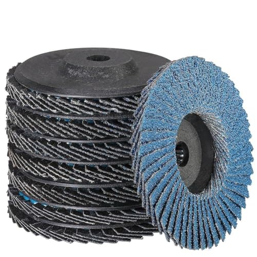 Dischi lamellari piatti da 75 mm, foro da 10 mm, in corindone di zirconio, mole abrasive per smerigliatrice angolare, lucidatura di metalli non metallici, 8 pezzi