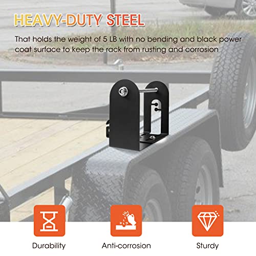 Glosaie Weed Wacker Commercial Trimmer Line Holder, With Mounting Hardware & Low Profile Steel Bracket Supports 3 & 5 Pound Spools Accessories, Black #TOP3