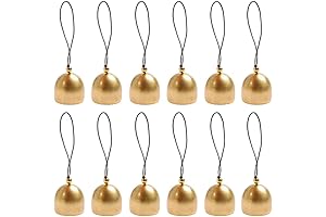 12 Pcs Christmas Ornament Copper Bells 1.5 Inch Bell Christmas Decoration