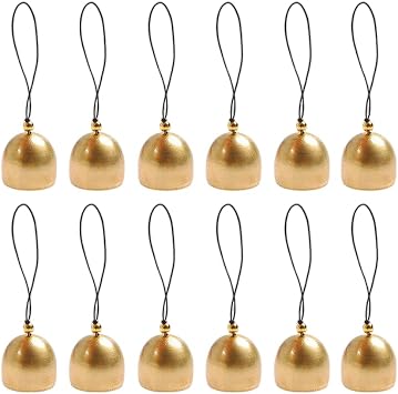 12 Pcs Christmas Ornament Copper Bells 1.5 Inch Bell Christmas Decoration for Christmas Tree DIY Christmas Party Supplies