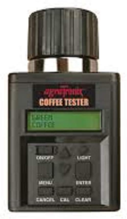 Agratronix Coffee Cocoa Moisture Tester for Green and Parchment Coffee and Cocoa with Digital Meter Readout and 4 Pack of 9v Batteries