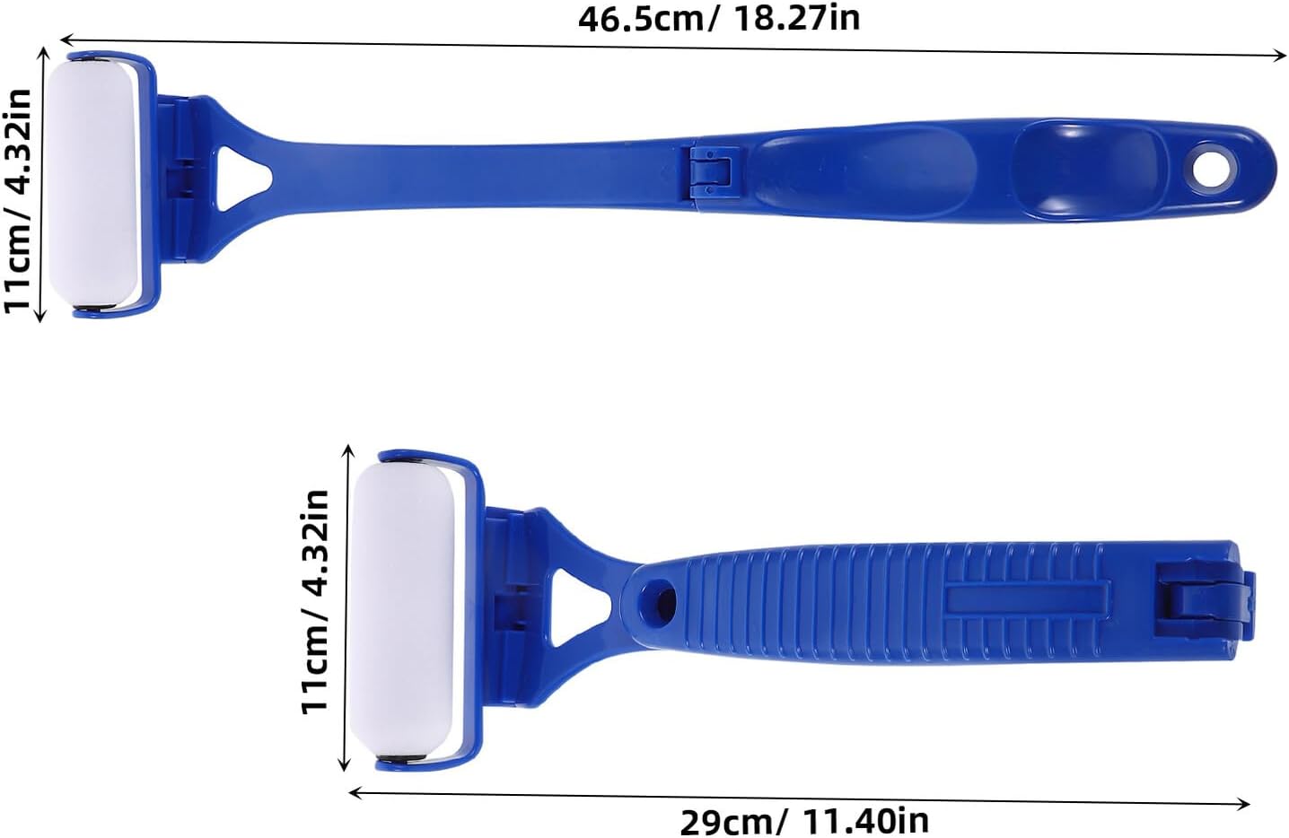 MAGICLULU 2pcs Long Handle Back Lotion Applicator Roller Folding Design Blue for Applying Cream Sunscreen Self Tanner on Hard-to-Reach Body Areas