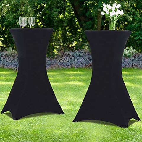 Housses Noires IDMarket pour Tables 105 CM Cover