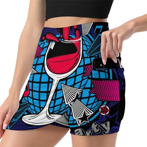 Jupe de Course et Short de Tennis Athlétique pour Femme avec Poche Latérale