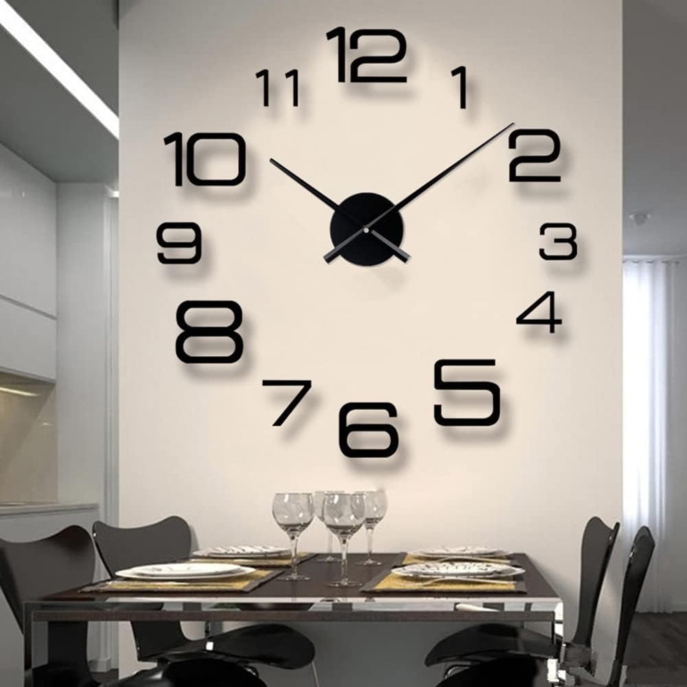 Eforcase 3D Clock Hands, DIY Large Clock Hands Needles Wall Clocks 3D Quiet Movement Home Wall Art Quartz Clock Mechanism Accessories