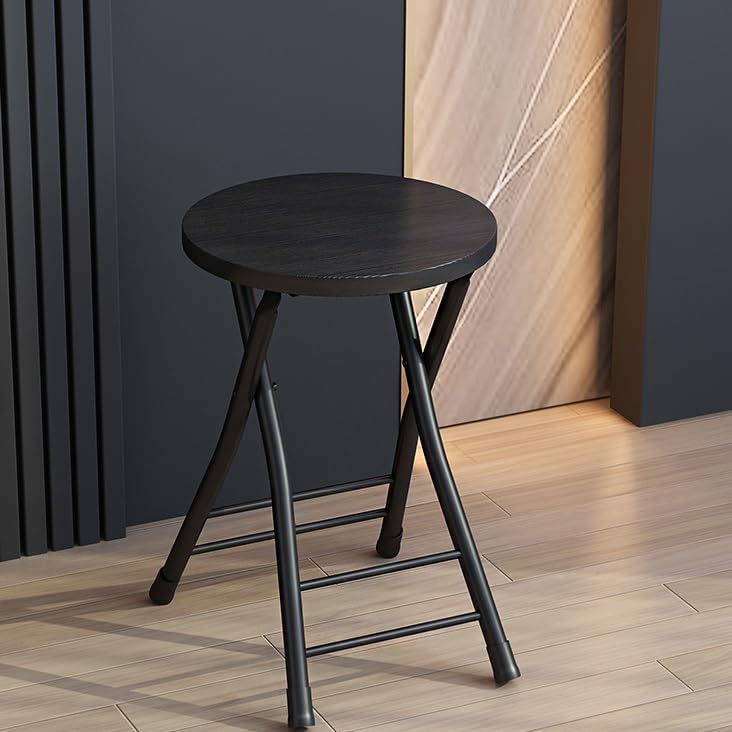 Folding Stool 18inch Portable Camp Chair - Lightweight Foldable Design with Non-Slip Base, Ideal for Outdoor, Bar, and Indoor Use